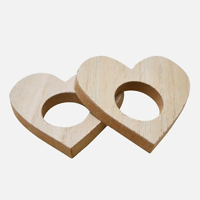 Heart Napkin Rings, Set of 2