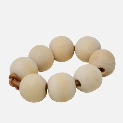 Anneaux de serviette en perles - Naturelle