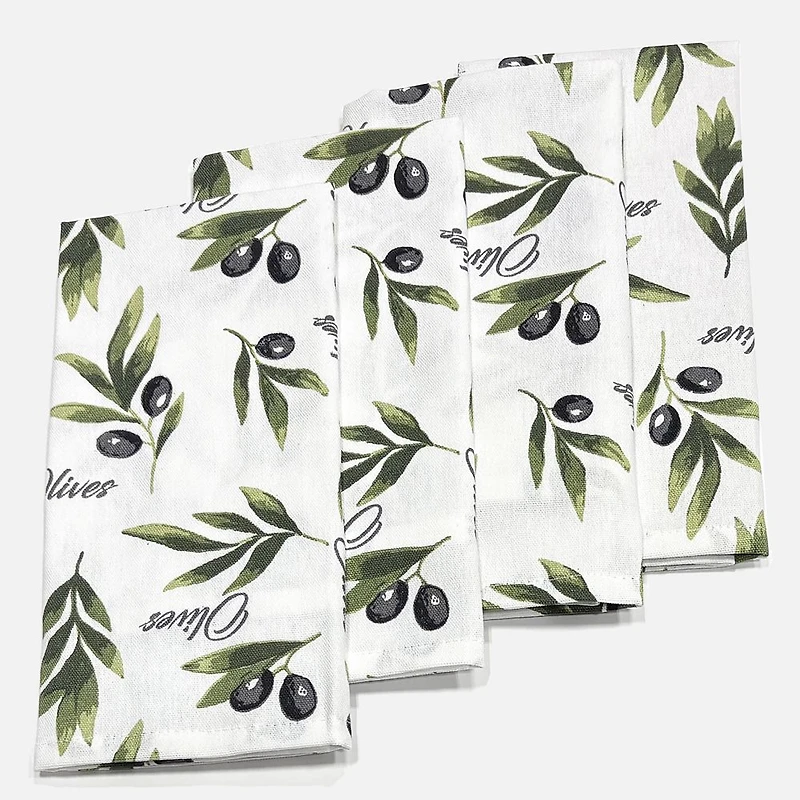 Olives Serviette de table, paquet de 4