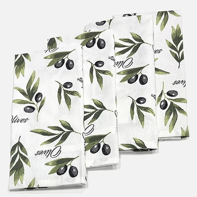 Olives Serviette de table, paquet de 4
