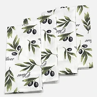 Olives Serviette de table, paquet de 4