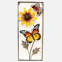 Wall Decor, Set of 2 - Frames with Butterfly and Flower 