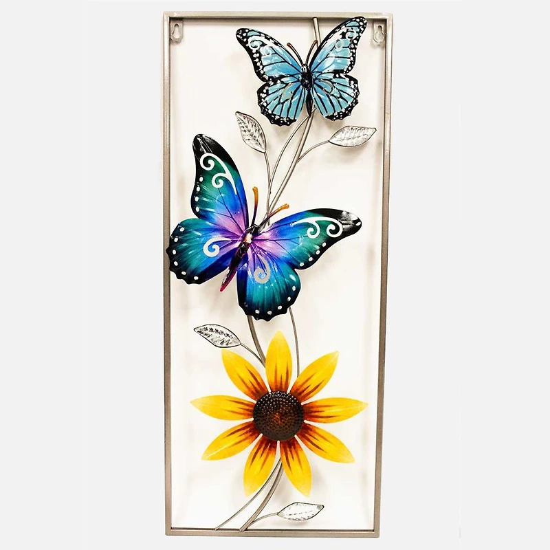 Wall Decor, Set of 2 - Frames with Butterfly and Flower 