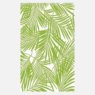 Tri Colour Space Dyed Palm Rug - White/Green