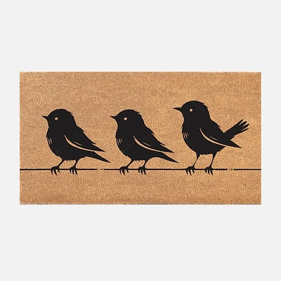 Birds on a wire Coir Mat