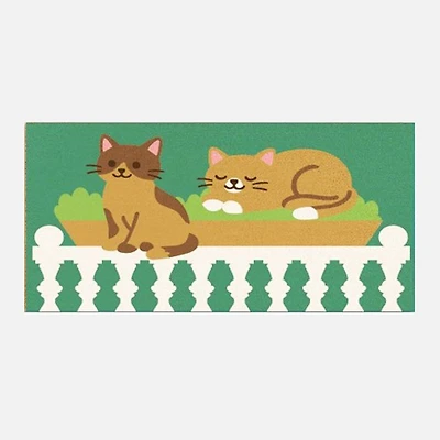 Tapis de coco Chats de clôture - Vert