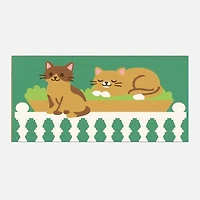 Tapis de coco Chats de clôture - Vert