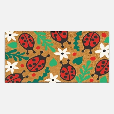 Lady Bugs Coir Mat - Natural