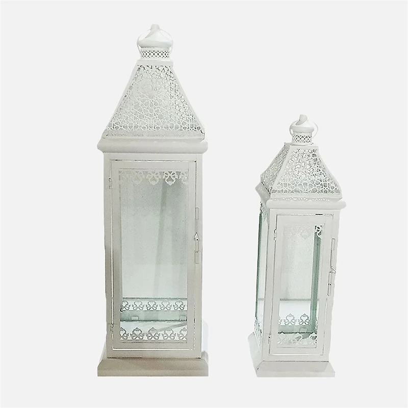 Floral Lanterns, Set of 2 - White