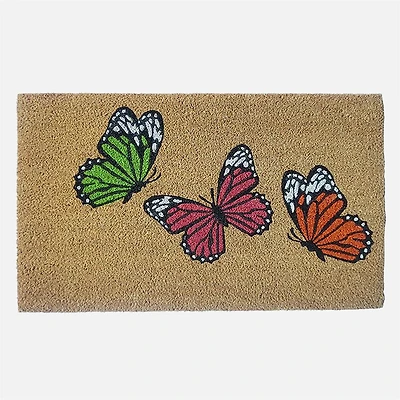 Coir Doormat - Butterflies