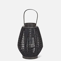 Petite lanterne à baril avec poignée, 12 po -Noir