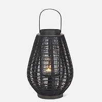 Barrel Lantern with handle, 16" - Black