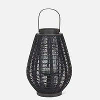 Barrel Lantern with handle, 16" - Black