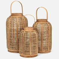 Tall Lantern with Handle, 11" - Natural