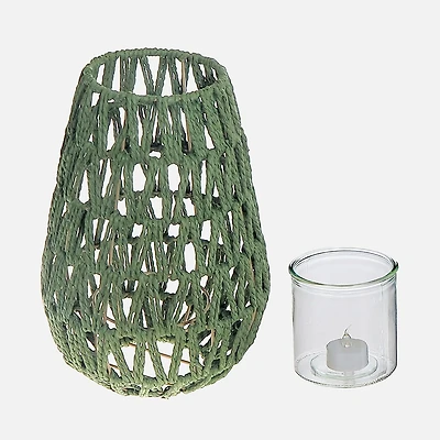 Nova Paper Rope Large Lantern - Green