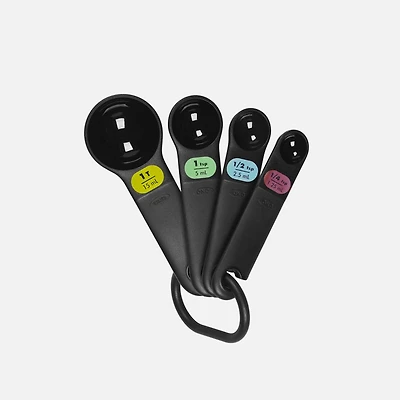 OXO Softworks Ensemble de cuillères à mesurer, ensemble de 4, noir
