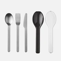 Ellipse Cutlery 3-Piece Set - Black