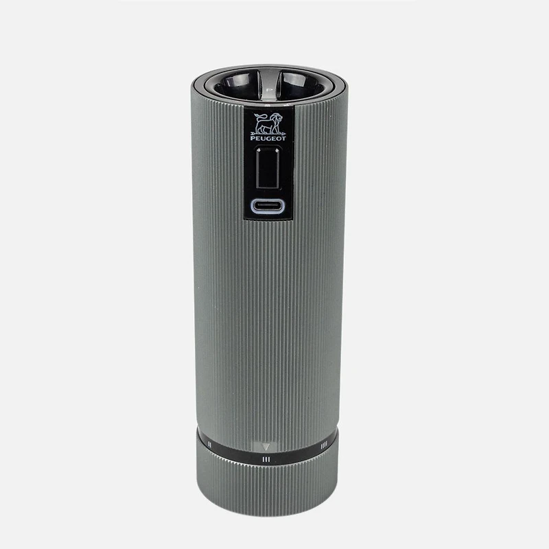 Peuogeot Line u'Select Rechargeable Electric Pepper Mill, Charcoal, 6''