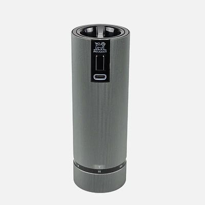 Peuogeot Line u'Select Rechargeable Electric Pepper Mill, Charcoal, 6''