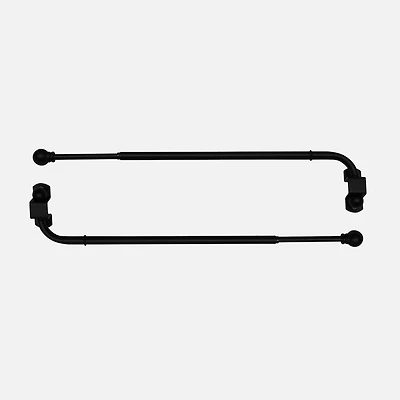 Swing Arm Ball Finial Curtain Rod, Set of 2