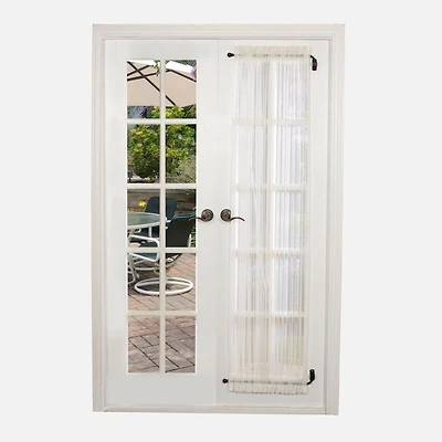 Swing Arm Ball Finial Curtain Rod, Set of 2