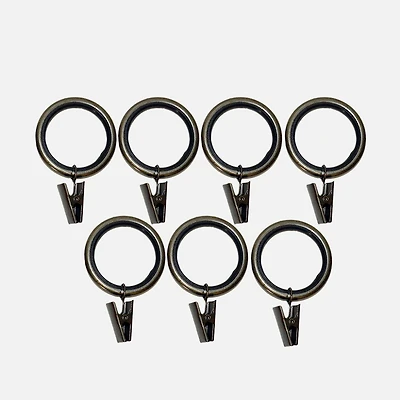 Antique Brass Silent Glide Clip Rings