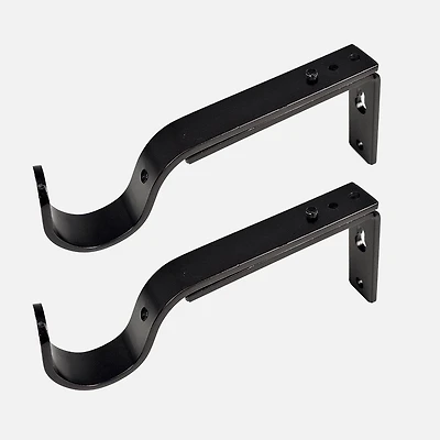 Large Brushed Nickel Single Wall Brackets