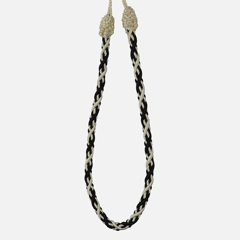 Set of 2 Black and White Tiebacks