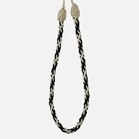 Set of 2 Black and White Tiebacks