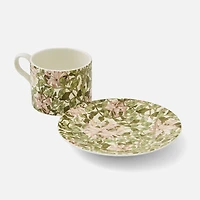 Morris & Co. Cup & Saucer, 10oz - Honesuckle