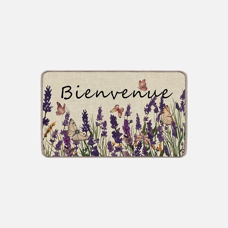 Tapis Poly « Bienvenue » - Lavande 