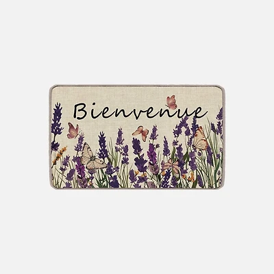 Tapis Poly « Bienvenue » - Lavande 