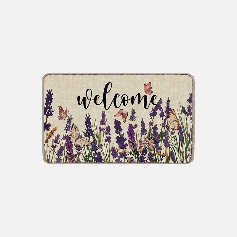 Tapis Poly « Welcome » - Lavande 