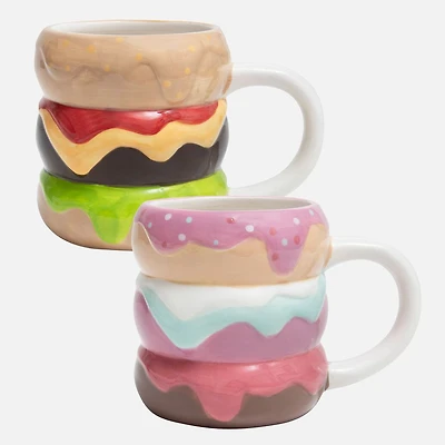 Safdie & Co. Donut & Burger Mug - Assorted, Individual