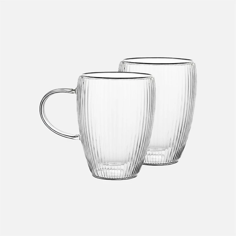 JS Gourmet Double Wall Glass with handle