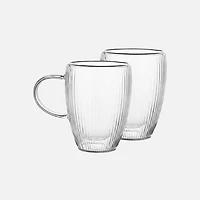 JS Gourmet Double Wall Glass with handle