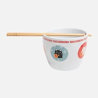 Safdie & Co. Printed Ramen Bowl&Chop Sticks - Assorted