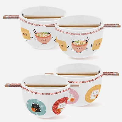 Safdie & Co. Bol thème ramen avec baquette - Assorti