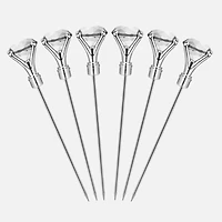 Diamond Set of 6 Clear Cocktail Picks by Final Touch