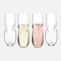 Stemless Champagne Glasses - Set of 4