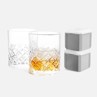 Final Touch Yarai Double Old-Fashioned Glass Set
