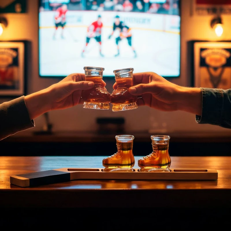 Final Touch Shot Glasses Set - Hockey Shot Flight