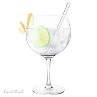 Set of 4 Bar Straws with Brush 6" by Final Touch