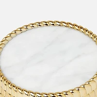 Reed & Barton Roseland Coaster Set of 4 - Nickel and Gold