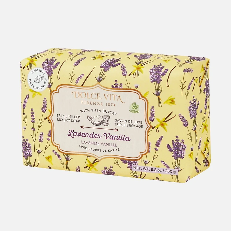 Dolce Vita Savon en barre, 250 g - Lavande Vanille