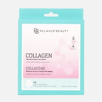 Relaxus Beauty Masques pour le visage pré-imbibé, 3 pièces - Collagène