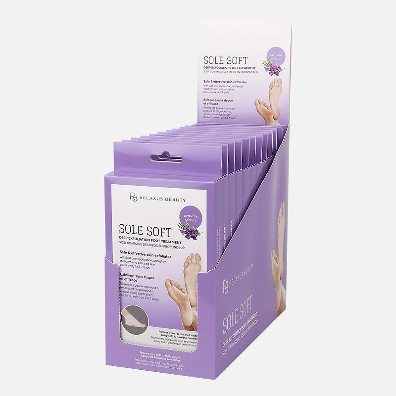 Relaxus Beauty Sole Soft Soin exfoliant en profondeur pour les pieds - Lavande