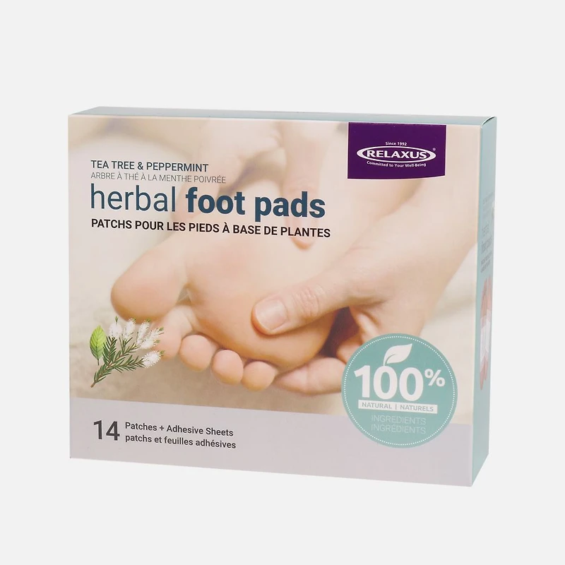 Relaxus Coussins pour les pieds aux plantes - Arbre à thé et menthe poivrée