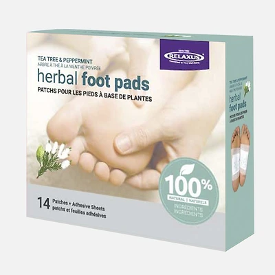 Relaxus Coussins pour les pieds aux plantes - Arbre à thé et menthe poivrée