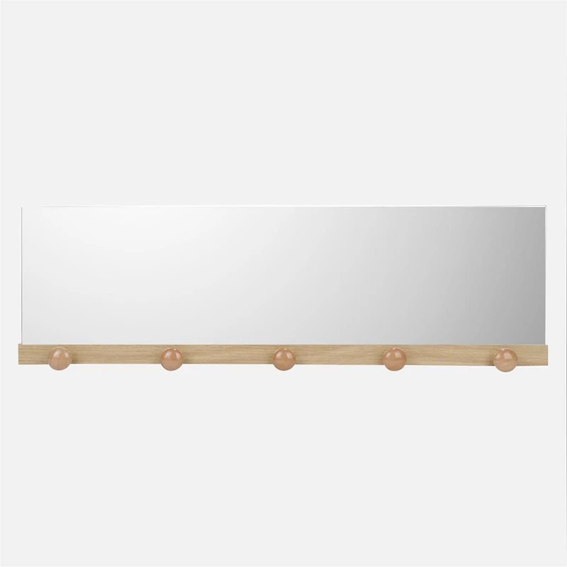 Rectangular with 5 Hooks Mirror